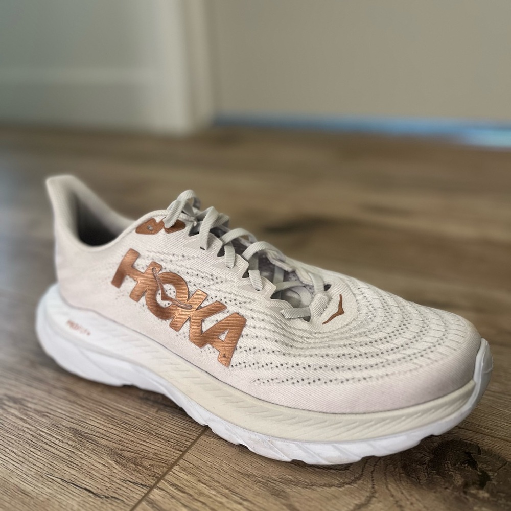 Hoka Mach 5 White Copper Running Shoes Men’s US 11